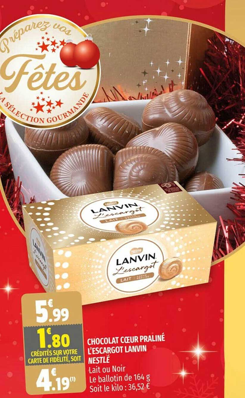 Chocolat Coeur Praliné L'escargot Lanvin Nestlé