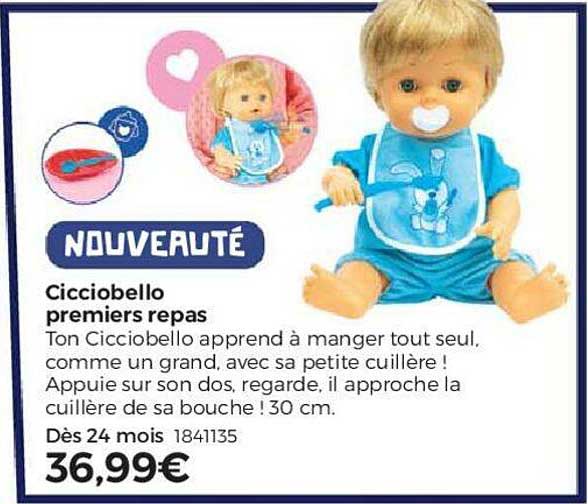 Cicciobello Premiers Repas