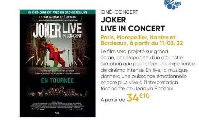 ciné-concert - joker live in concert