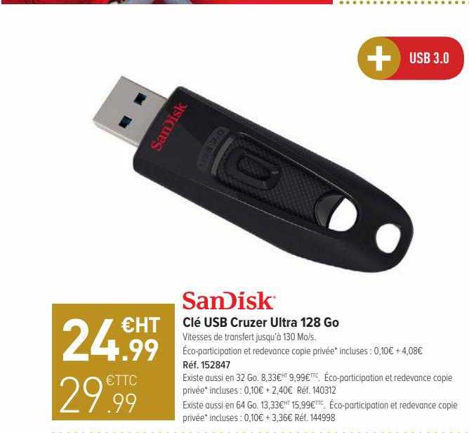 clé usb cruzer ultra 128 go sanDisk