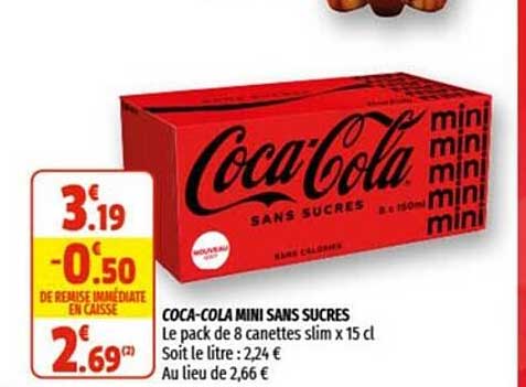 coca-cola mini sans sucres