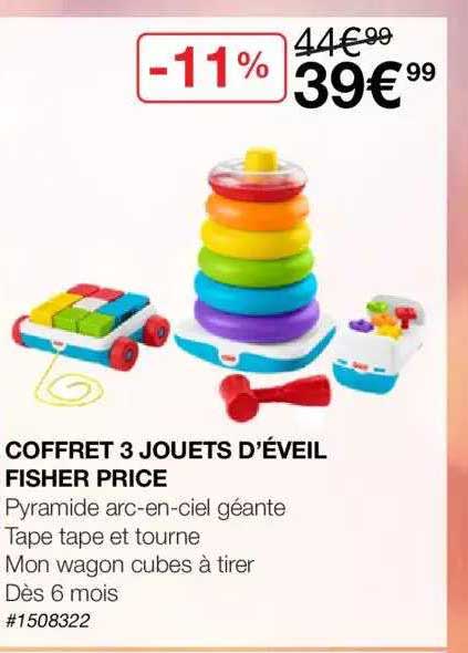 coffret 3 jouets d'éveil fisher price