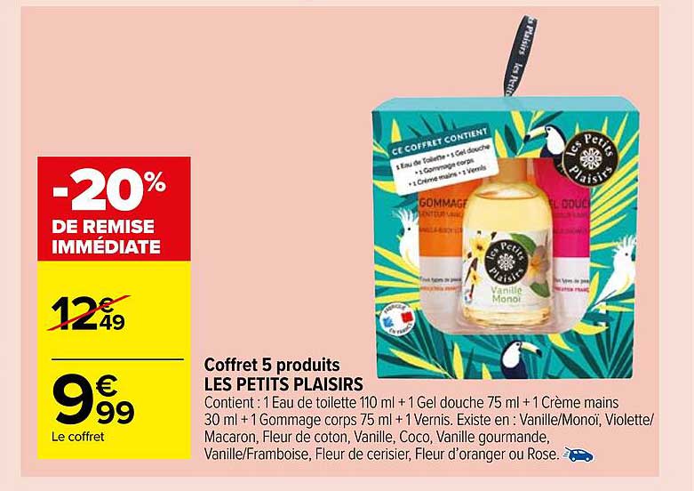 coffret 5 produits les petits plaisirs