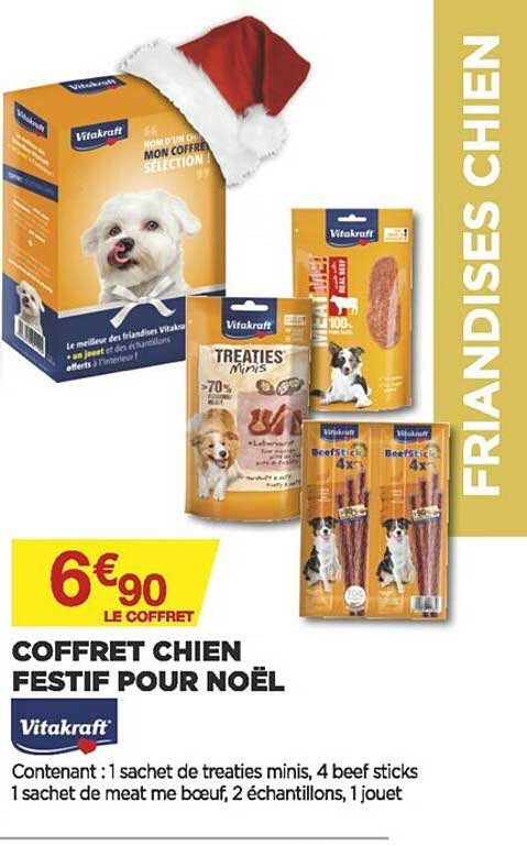 coffret chien festif pour noël vitakraft