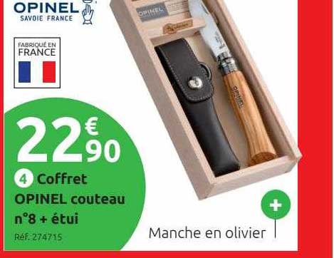 coffret opinel couteau n°8 + étui