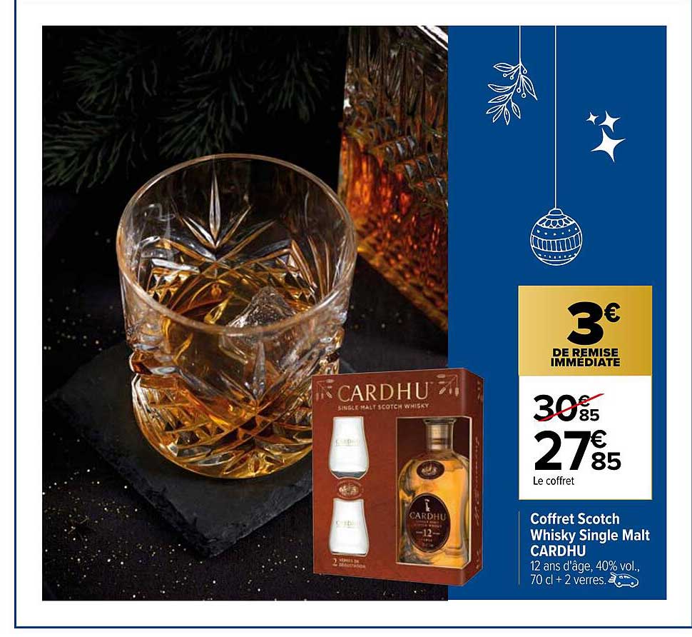 coffret scotch whisky single malt cardhu