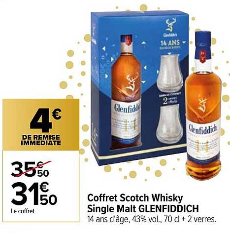 coffret scotch whisky single malt glenfiddich