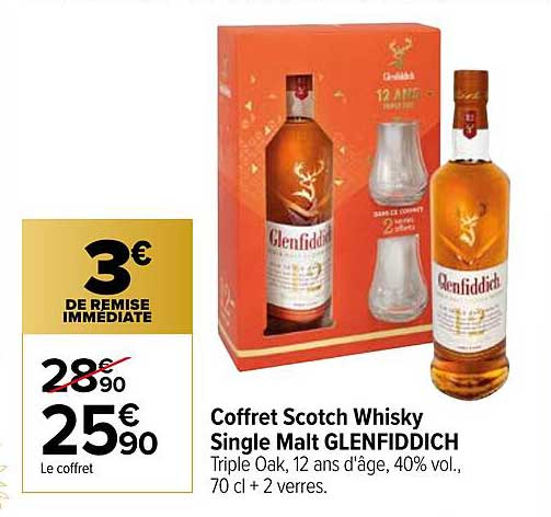 coffret scotch whisky single malt glenfiddich