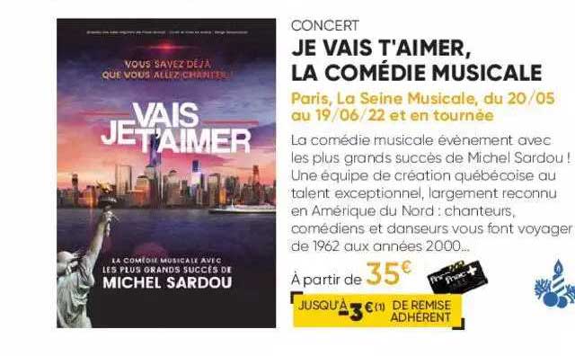 concert - je vais t'aimer, la comédie musicale