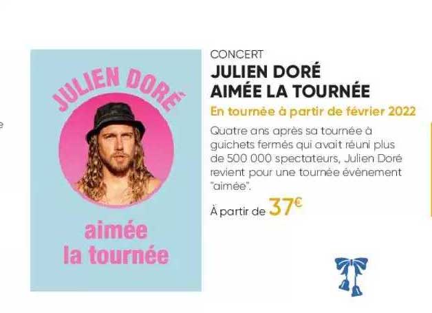 concert - julien doré aimée la tournée