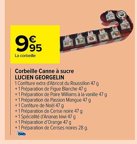 corbeille canne à sucre lucien georgelin