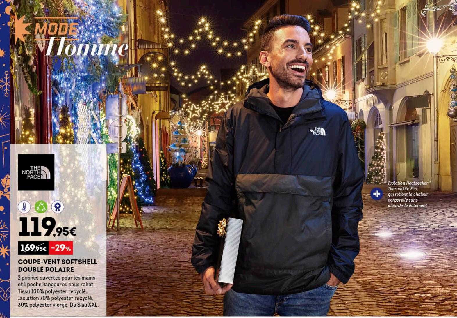 coupe-vent softshell doublé polaire the north face