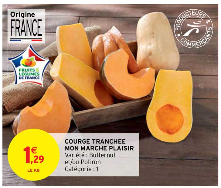 courge tranchée mon marché plaisir