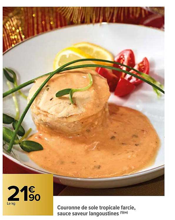 Couronne De Sole Tropicale Farcie, Sauce Saveur Langoustines