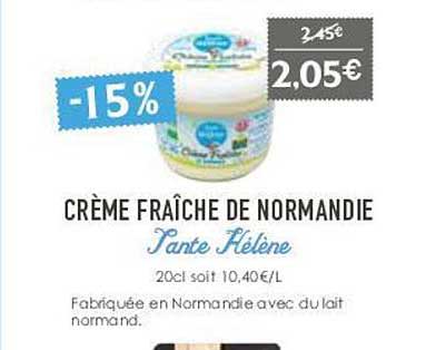 crème fraîche de normandie tante hélène