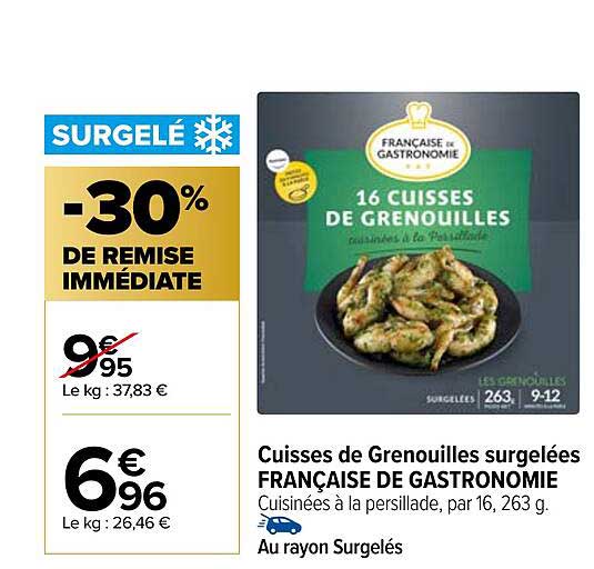 cuisses de grenouilles surgelées française de gastronomie