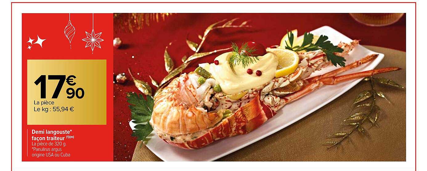 demi langouste façon traiteur