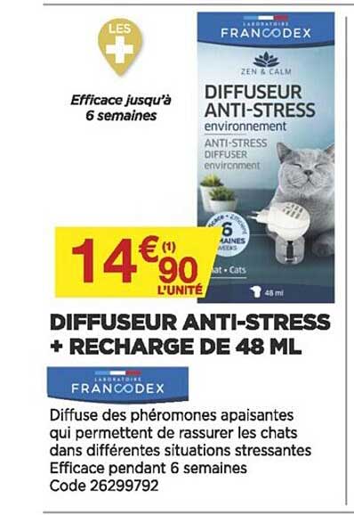diffuseur anti-stress + recharge de 48 ml francodex