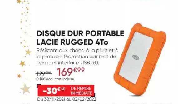 disque dur portable lacie rugged 1To