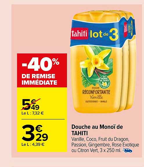 Douche Au Monoï De Tahiti