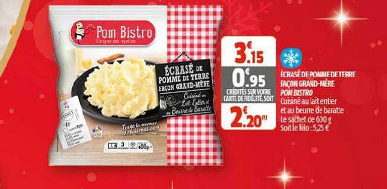 écrasé de pomme de terre façon grand-mère pom bistro