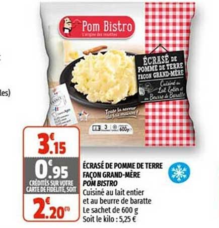 écrasé de pomme de terre façon grand-mère pom bistro