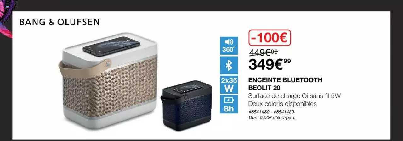 enceinte bluetooth beolit 20 bang & olufsen