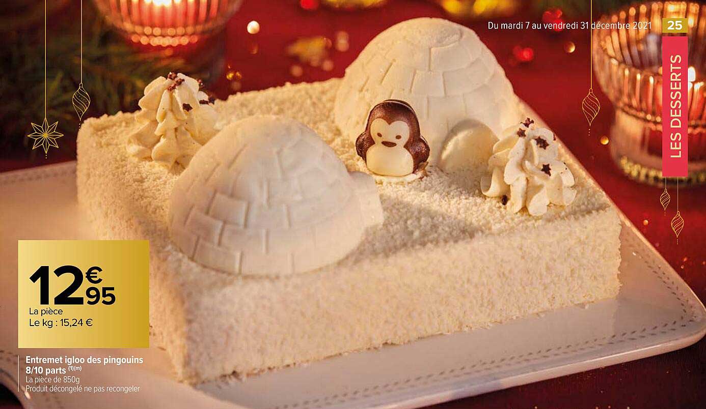entremet igloo des pingouins 8-10 parts