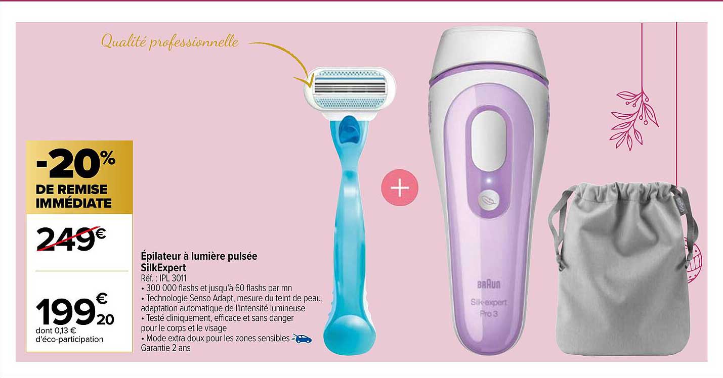 épilateur à lumière pulsée silkExpert