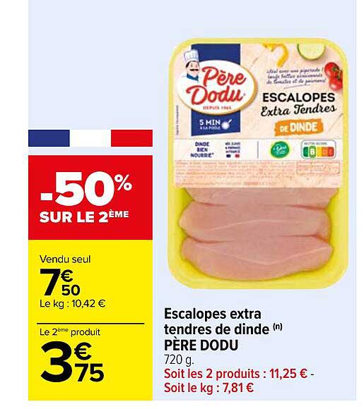 Escalopes Extra Tendres De Dinde Père Dodu