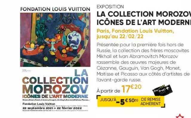 exposition - la collection morozov icônes de l'art moderne