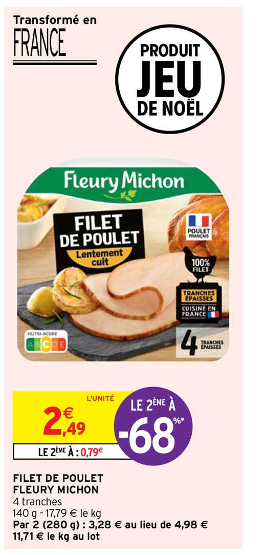 filet de poulet fleury michon