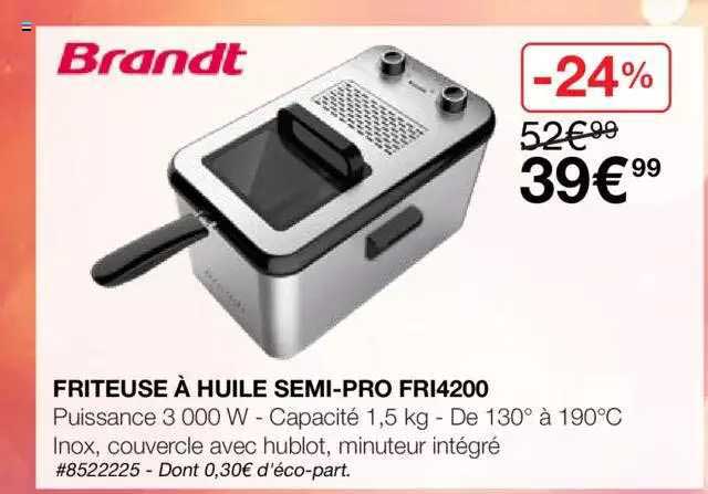 friteuse à huile semi-pro fri4200 brandt