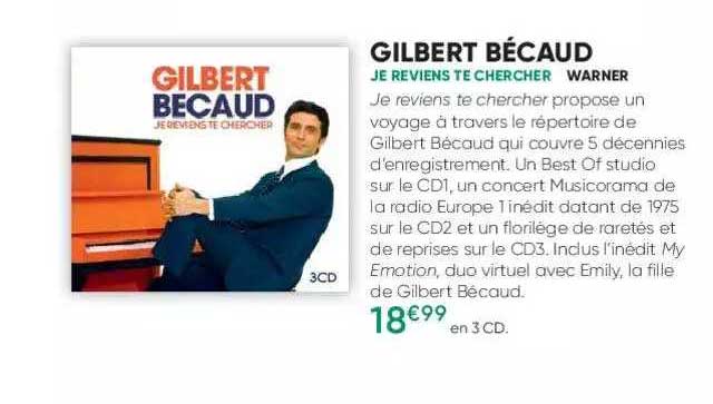 gilbert bécaud - je reviens te chercher