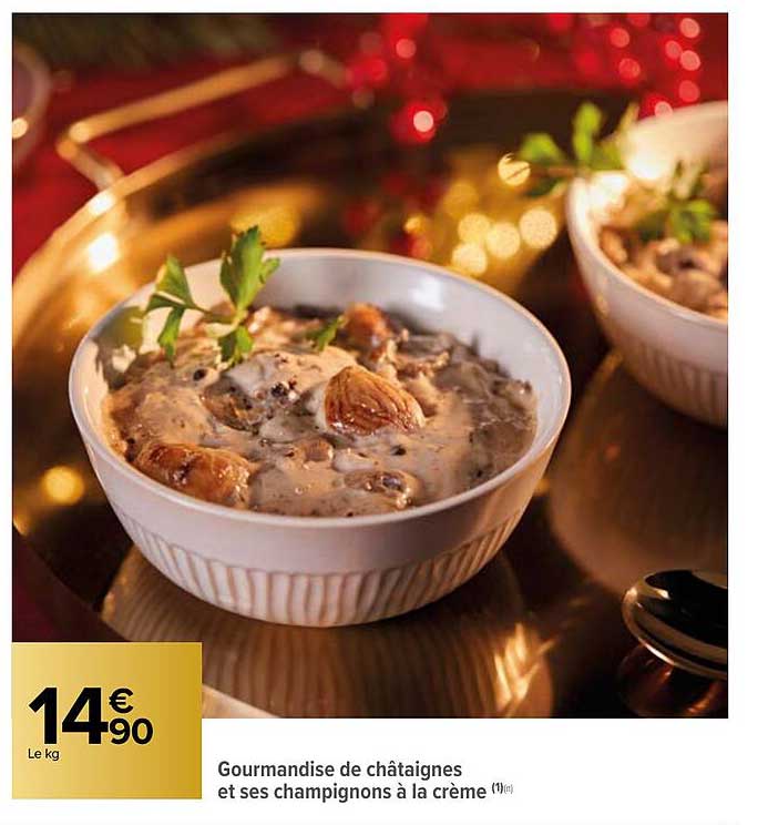 Gourmandise De Châtaignes Et Ses Champignons à La Crème
