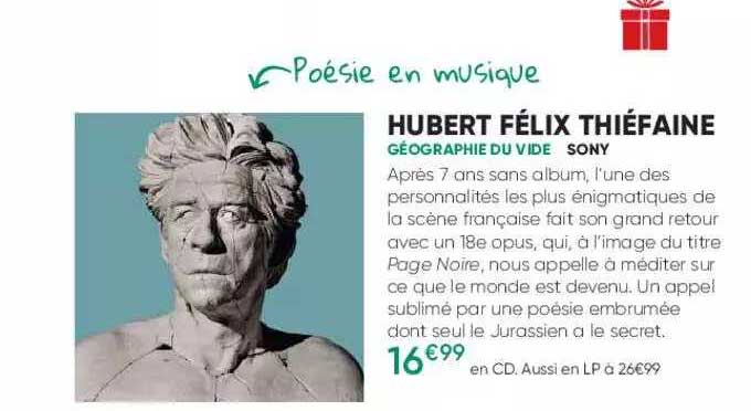 hubert félix thiéfaine - géographie du vide
