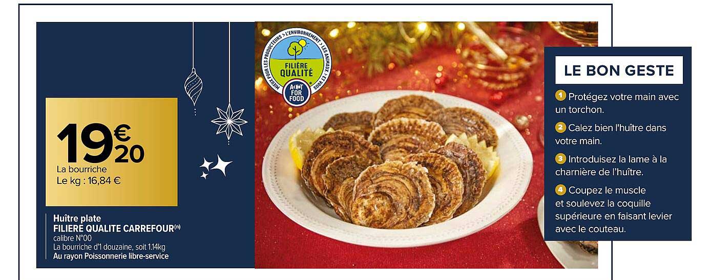 Huître Plate Filière Qualité Carrefour