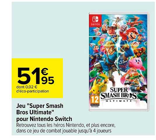 Jeu "super Smash Bros Ultimate" Pour Nintendo Switch