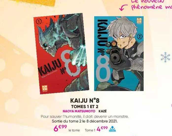 kaiju n°8 tomes 1 et 2 naoya matsumoto