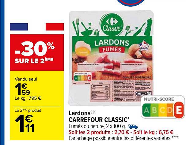 Lardons Carrefour Classic'