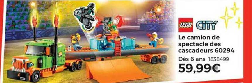 le camion de spectacle des cascadeurs lego city 60294