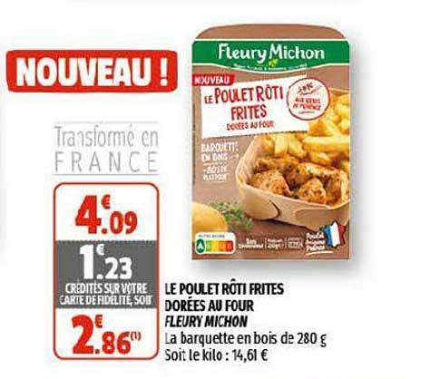 le poulet rôti frites dorées au four fleury michon