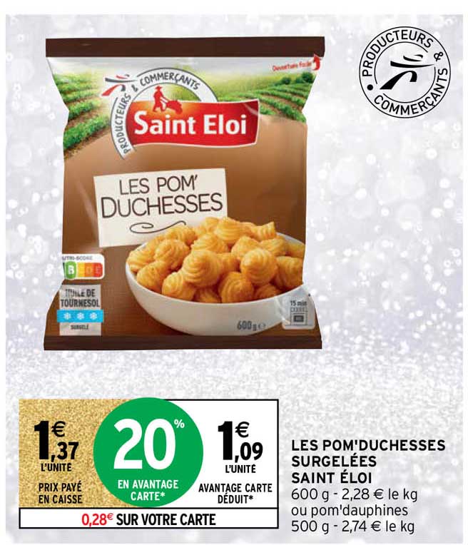 les pom'duchesses surgelées saint éloi