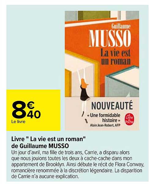 livre "la vie est roman" de guillaume musso