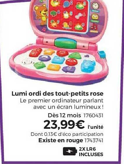 lumi ordi des tou-petits rose