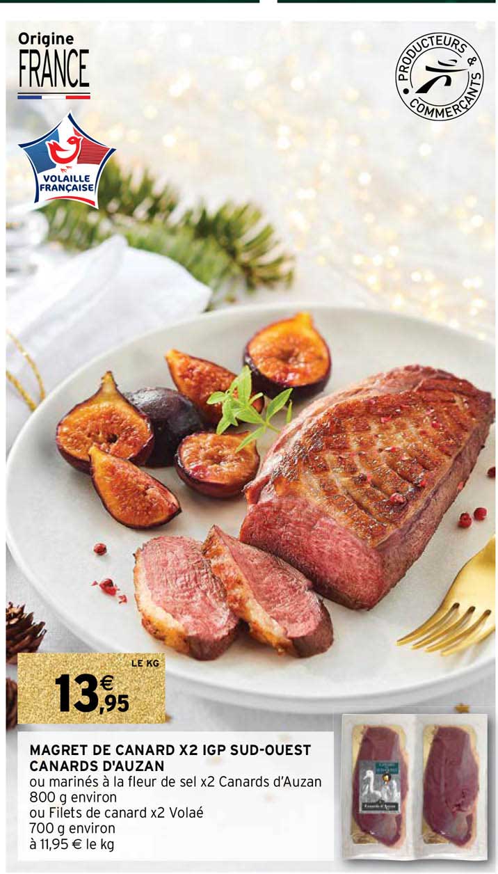 magret de canard x2 igp sud-ouest canard d'auzan