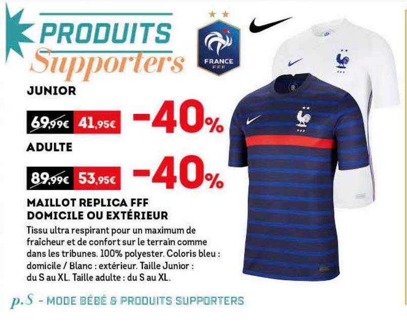maillot replica fff domicile ou extérieur