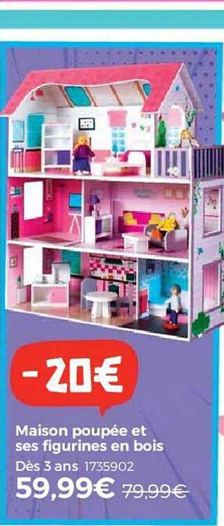maison poupée et ses figurines en bois