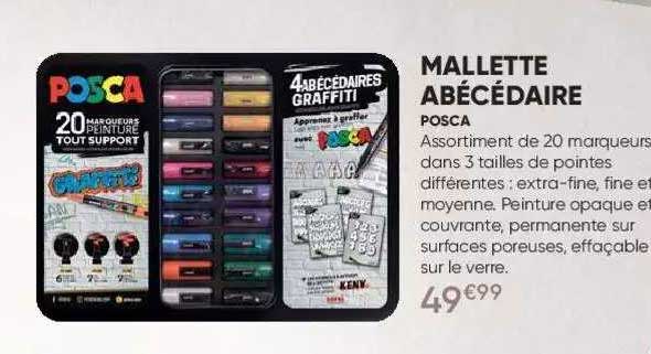 mallette abécédaire posca