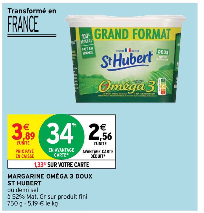 margarine oméga 3 doux st hubert